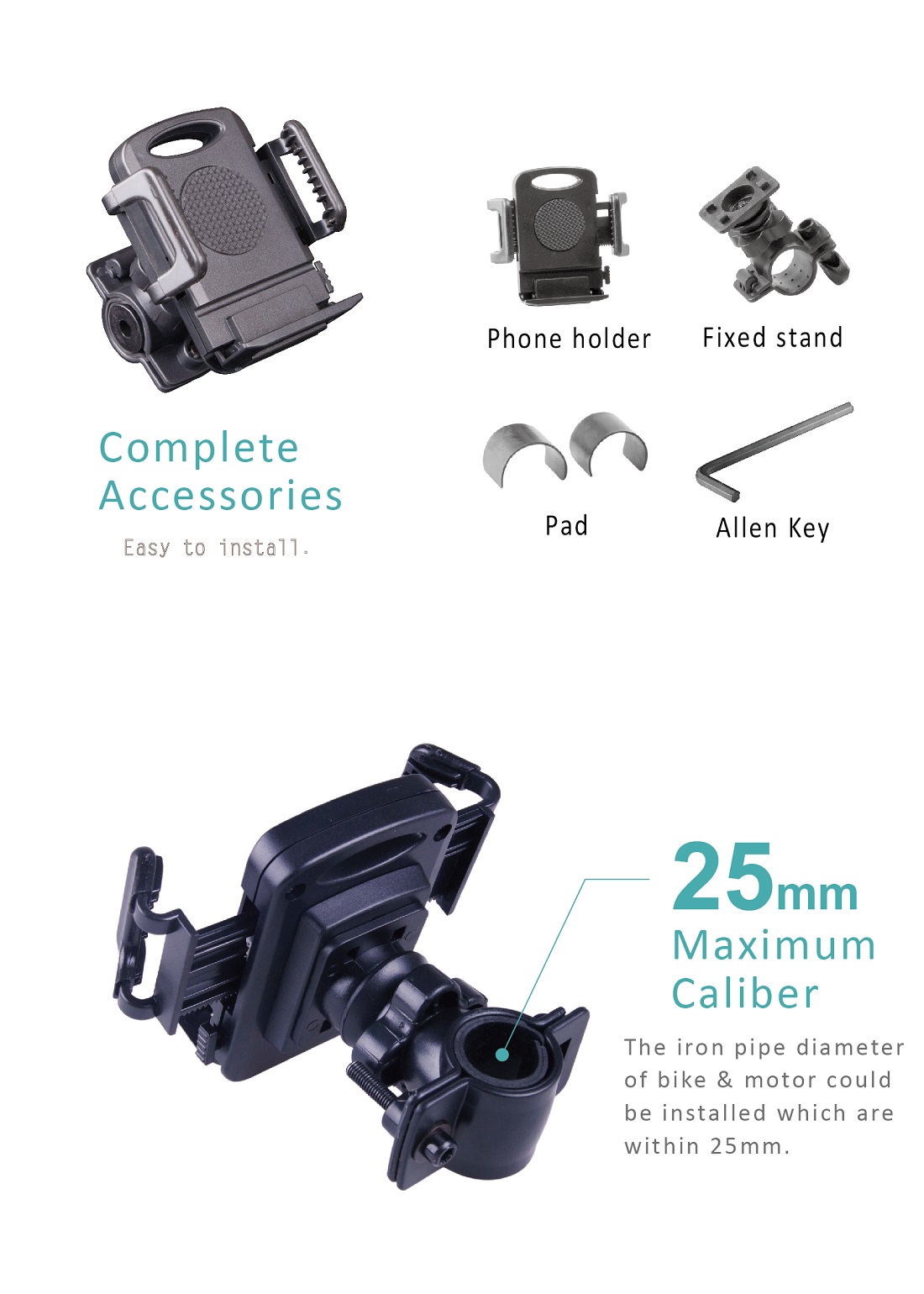 Universal Phone Clip Mount for Bike HPA546