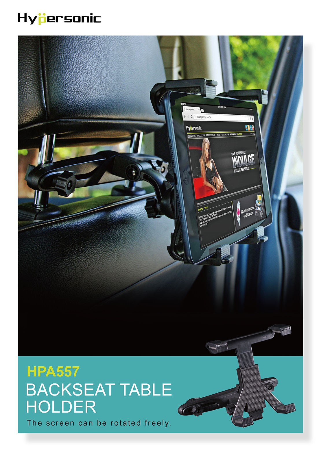 Car Headrest Tablet Holder Mount HPA557