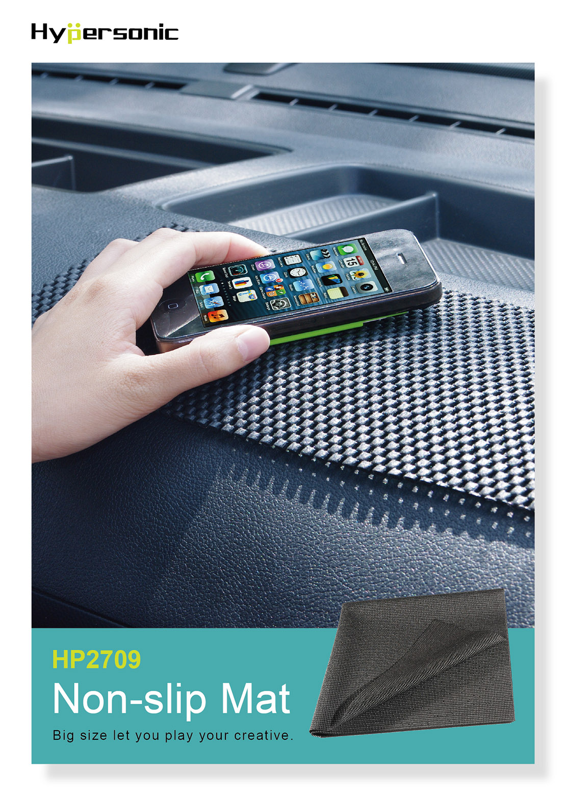 Universal PVC Anti Slip Dashboard Dash Mat HP2709