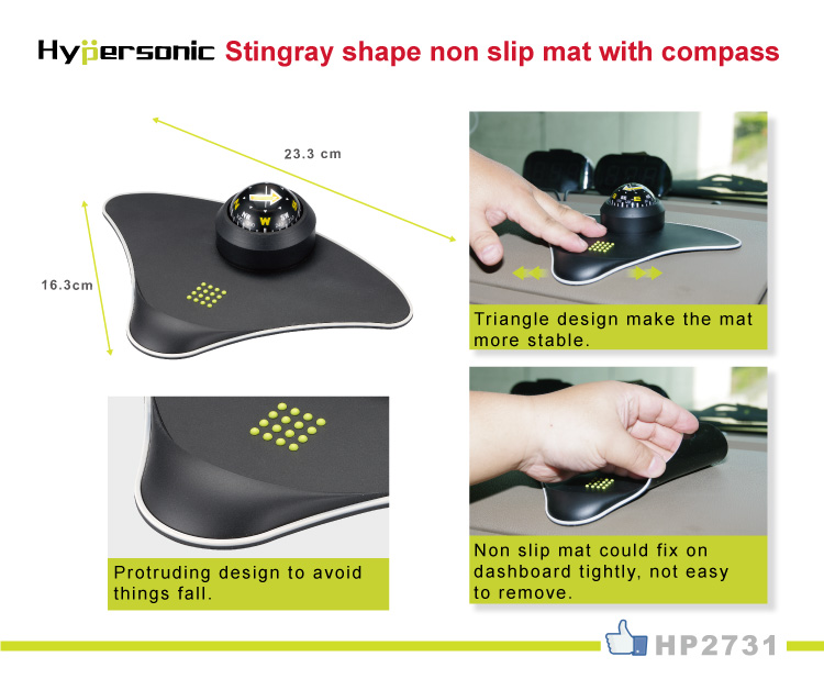 Stingray Shape Compass With Non-slip Mat HP2731