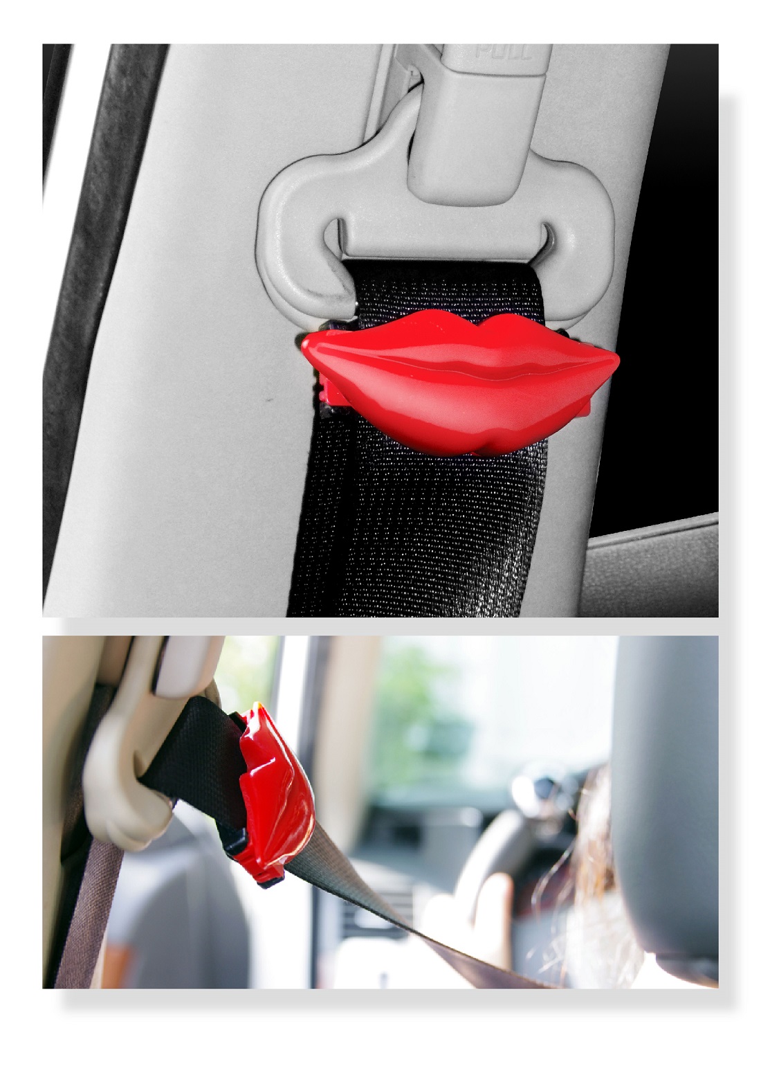 Red Car Seat Belt Buckle With Lips HP3502