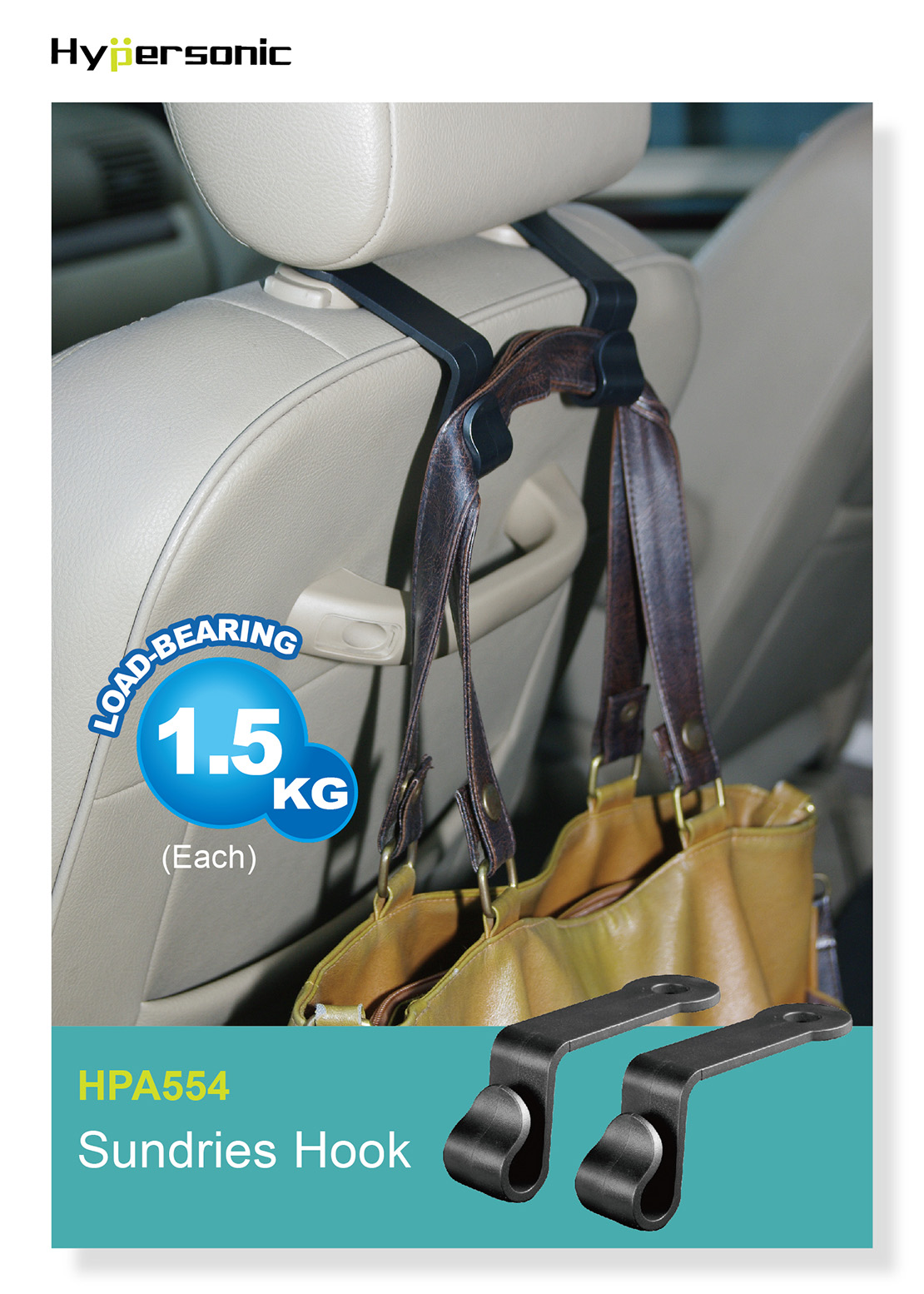 Multifunction 2PCS ABS Car Back Seat Hooks Hangers HPA554