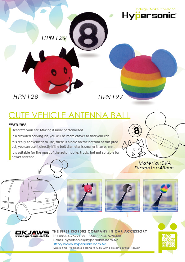 Modeling Car Antenna Decoration Topper Ball HPN127