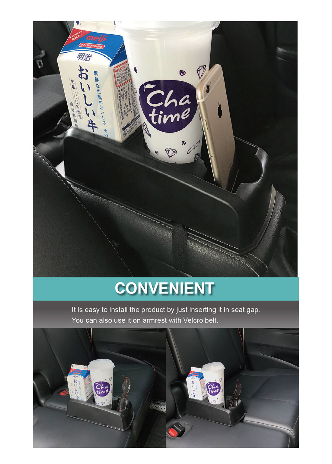 Car Seat Gap Cup Holder Beverage Holder Phone Holder HPA509