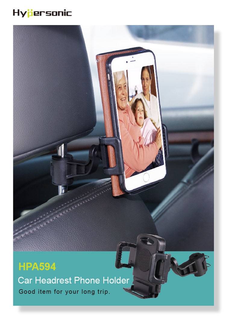 Car Back Seat Headrest Phone Mount Holder HPA594