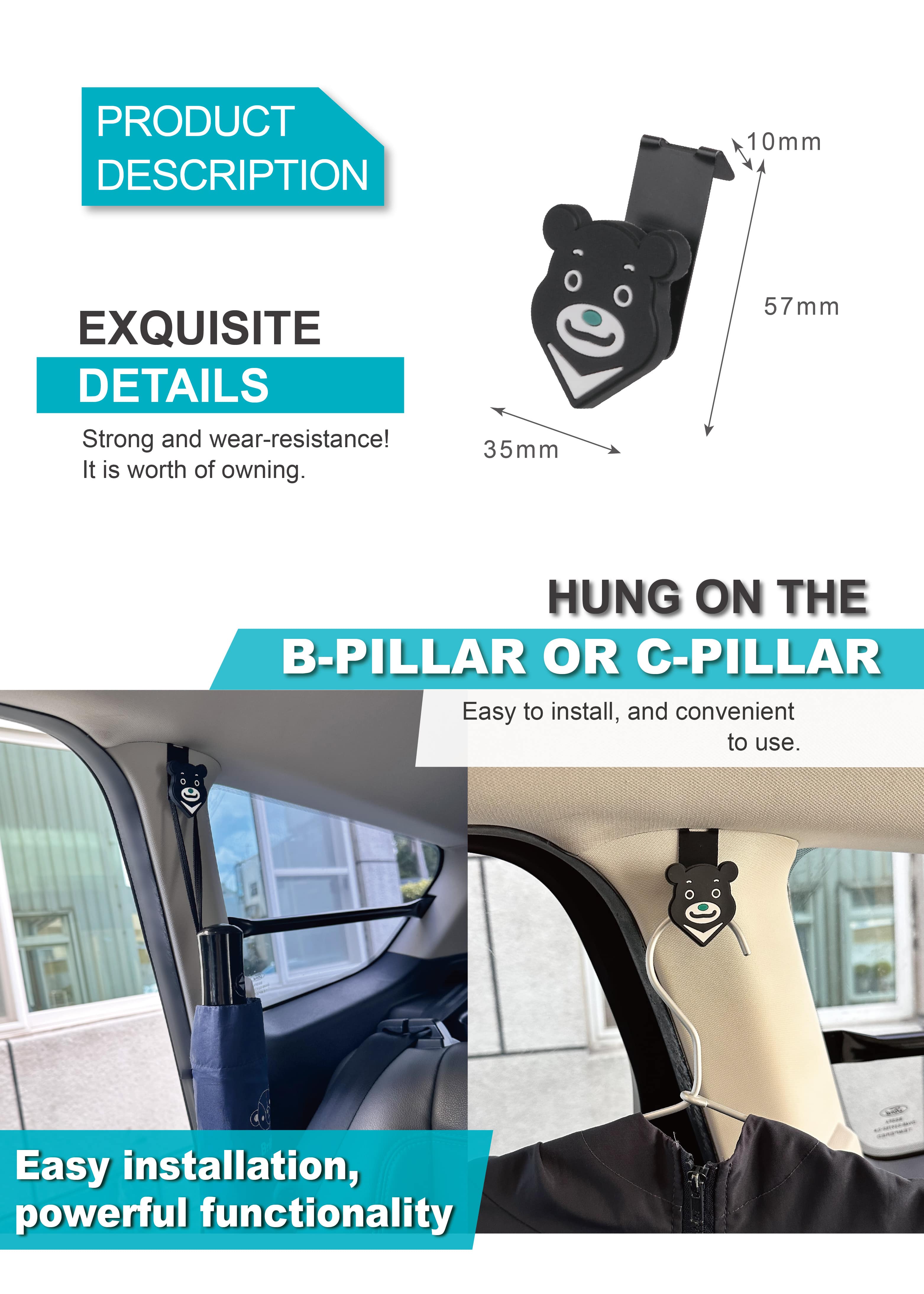 CAR PILLAR HANGER - BRAVO! BEAR BR-12