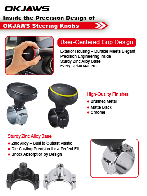 The Precision Design of OKJAWS Steering Knobs