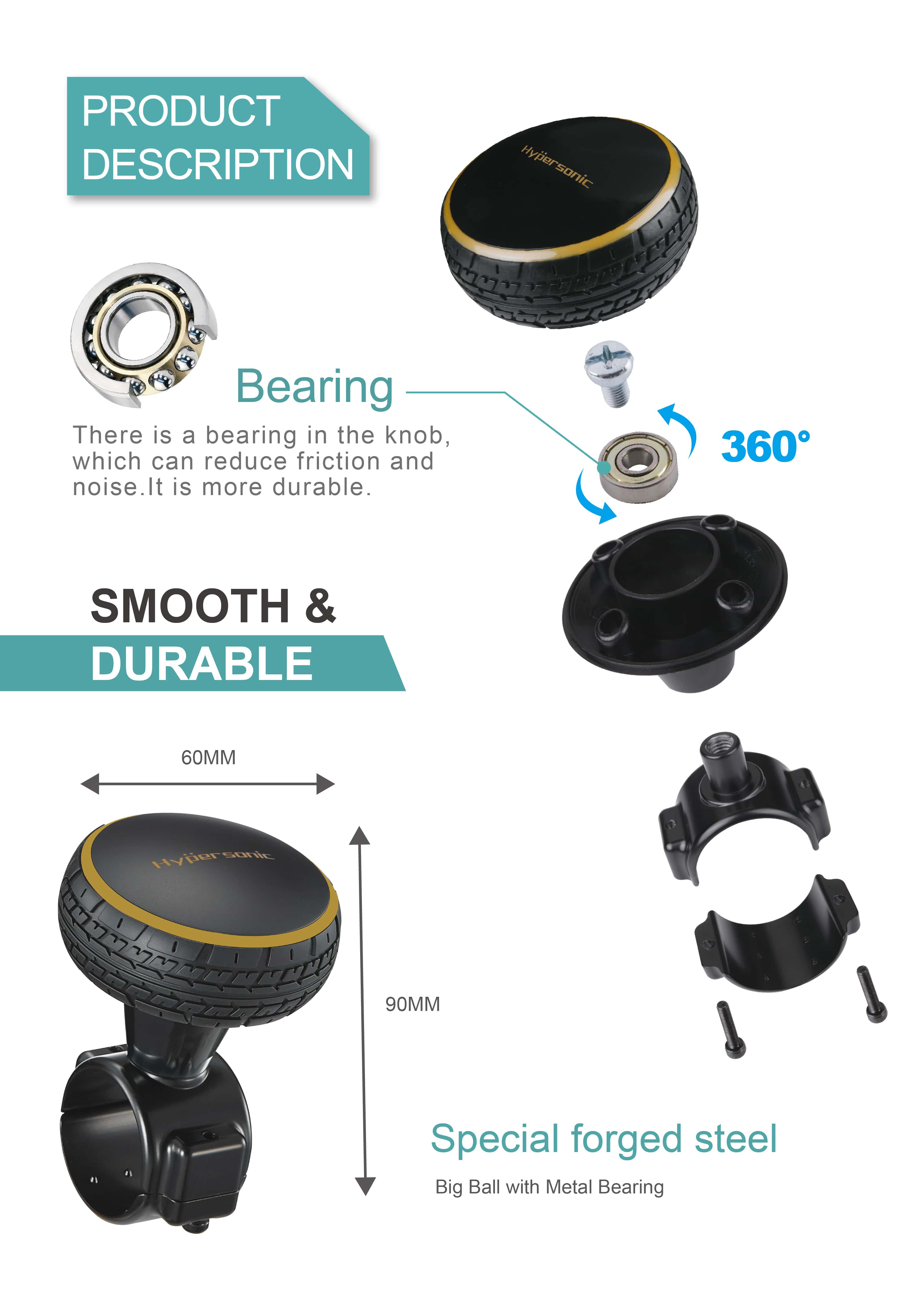 Steering Wheel Spinner Knob (SMALL SIZE) HP2437-11