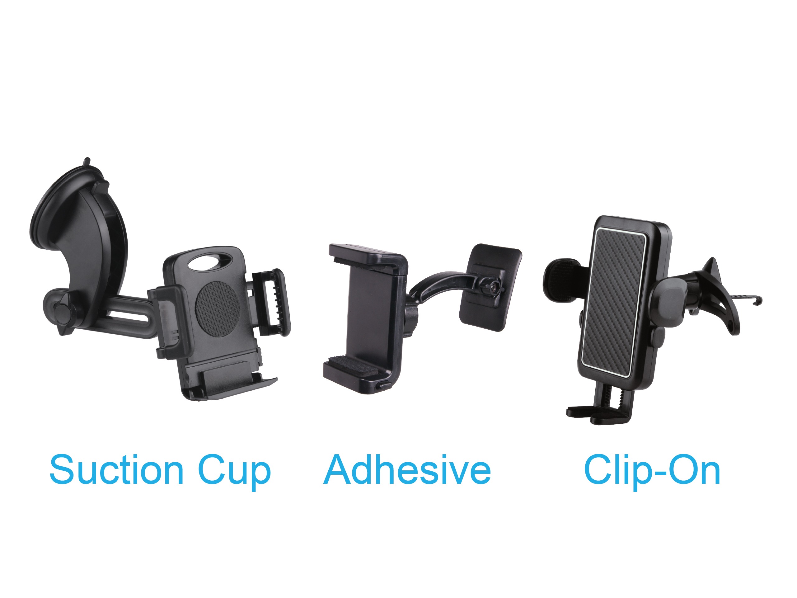 Hypersonic car phone holder bulk purchase options with suction cup adhesive and air vent base mounts