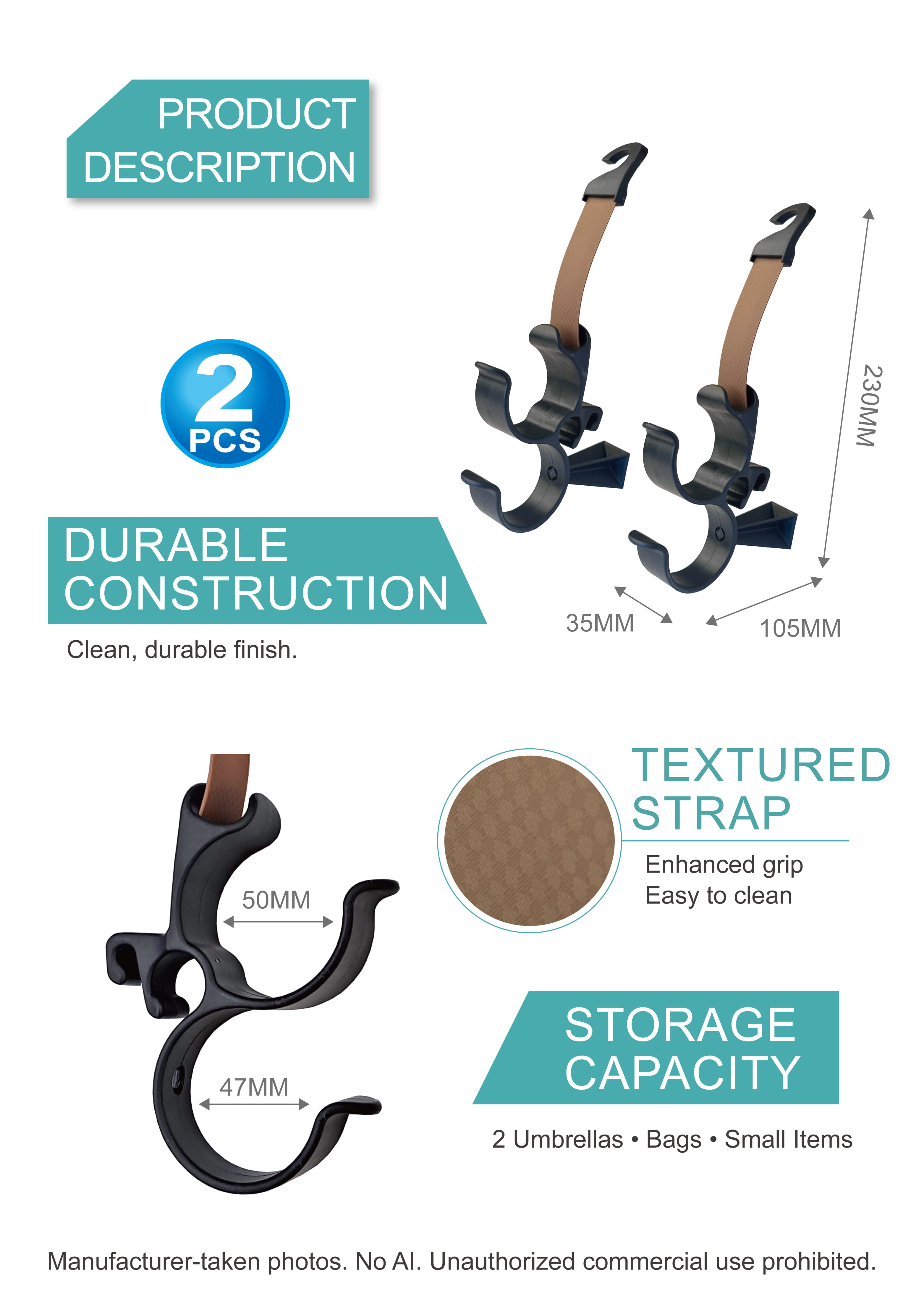 3-in-1 Multi-Purpose Car Hook HP2562