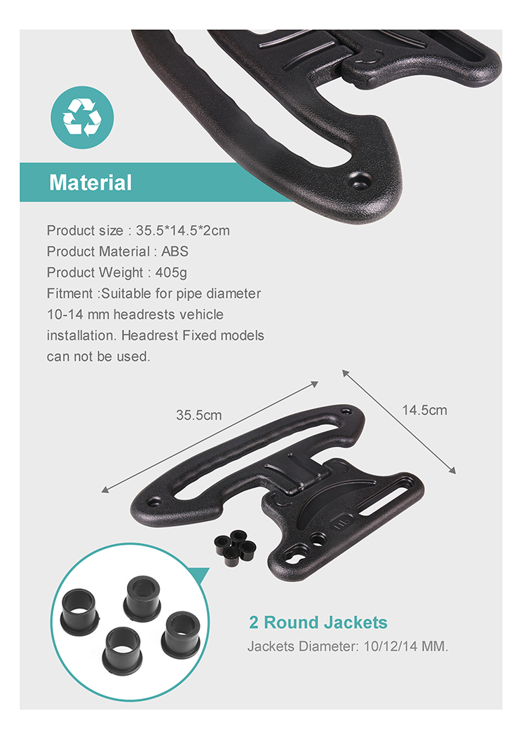 Car Back Seat Headrest Safety Hooks Hangers HPA596