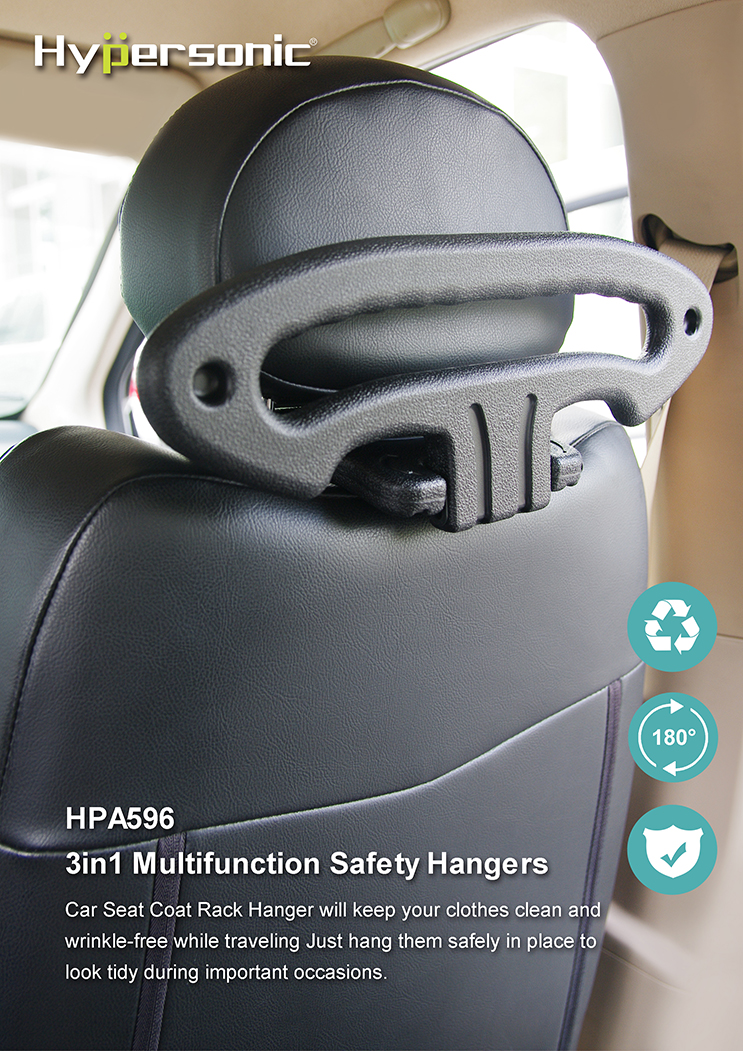 Car Back Seat Headrest Safety Hooks Hangers HPA596